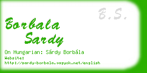 borbala sardy business card
