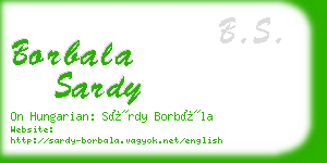 borbala sardy business card